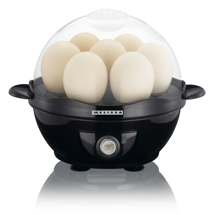 MELISSA Egg boiler 7 eggs with transparent button 360W Black in the group HOME, HOUSEHOLD & GARDEN / Household appliances / Rice & Egg cooker at TP E-commerce Nordic AB (D05466)