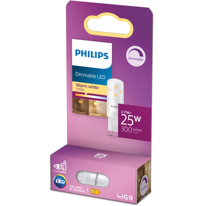 Philips LED G9 Kapsel 2,7W (25W) Dimbar 300lm in the group HOME ELECTRONICS / Lighting / LED lamps at TP E-commerce Nordic AB (D05496)