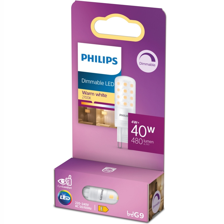 Philips LED G9 Kapsel 4W (40W) Dimbar 480lm in the group HOME ELECTRONICS / Lighting / LED lamps at TP E-commerce Nordic AB (D05497)