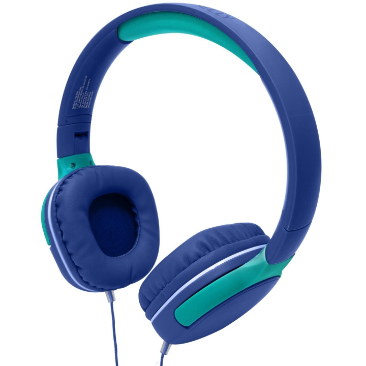 Celly KidsBeat 2 Hörlurar volymbegränsade max 85dB 3,5mm-kontakt Blå in the group HOME ELECTRONICS / Audio & Picture / Headphones & Accessories / Headphones at TP E-commerce Nordic AB (D05527)