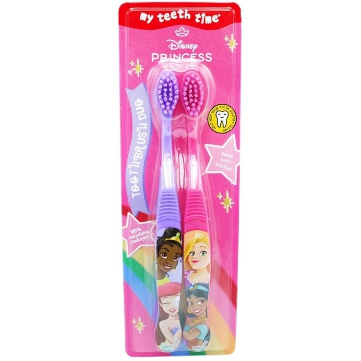 Disney Princess Toothbrush Duo Super Soft in the group BEAUTY & HEALTH / Oral care / Accessories for electric toothbrushes at TP E-commerce Nordic AB (D05603)