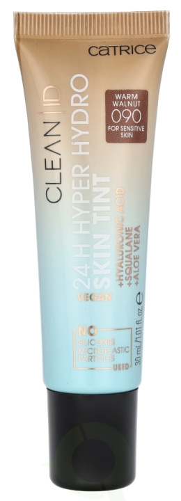 Catrice Clean ID 24H Hyper Hydro Skin Tint 30 ml #090 Warm Walnut in the group BEAUTY & HEALTH / Skin care / Face / Tinted Moisturizer at TP E-commerce Nordic AB (D05808)