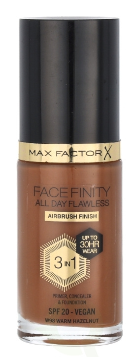 Max Factor Facefinity All Day Flawless 3 In 1 Foundation 30 ml W98 Warm Hazelnut in the group BEAUTY & HEALTH / Makeup / Facial makeup / Foundation at TP E-commerce Nordic AB (D05835)