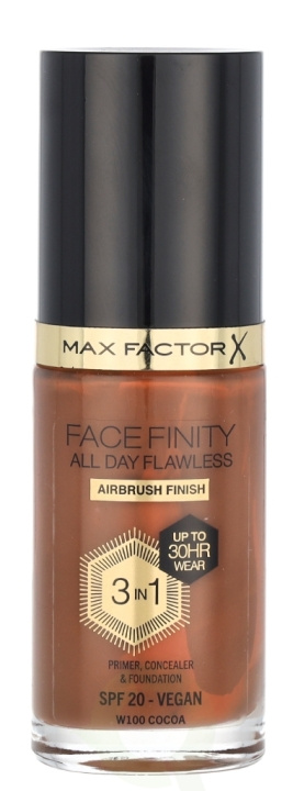 Max Factor Facefinity All Day Flawless 3 In 1 Foundation 30 ml W100 Cocoa in the group BEAUTY & HEALTH / Makeup / Facial makeup / Foundation at TP E-commerce Nordic AB (D05836)