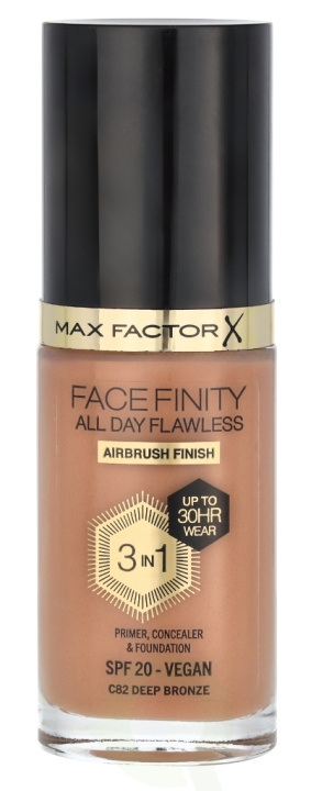 Max Factor Facefinity All Day Flawless 3 In 1 Foundation 30 ml C82 Deep Bronze in the group BEAUTY & HEALTH / Makeup / Facial makeup / Foundation at TP E-commerce Nordic AB (D05840)