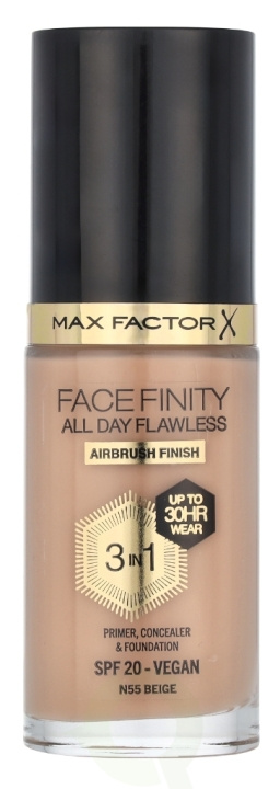 Max Factor Facefinity All Day Flawless 3 In 1 Foundation 30 ml N55 Beige in the group BEAUTY & HEALTH / Makeup / Facial makeup / Foundation at TP E-commerce Nordic AB (D05842)