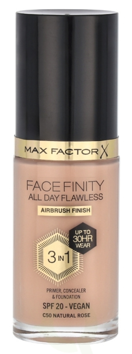 Max Factor Facefinity All Day Flawless 3 In 1 Foundation 30 ml C50 Natural Rose in the group BEAUTY & HEALTH / Makeup / Facial makeup / Foundation at TP E-commerce Nordic AB (D05843)