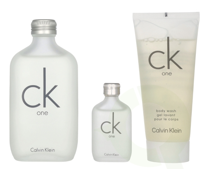 Calvin Klein CK One Giftset 215 ml Edt 100ml/Body Wash 100ml/Edt 15ml in the group BEAUTY & HEALTH / Fragrance & Perfume / Perfumes / Unisex at TP E-commerce Nordic AB (D06075)