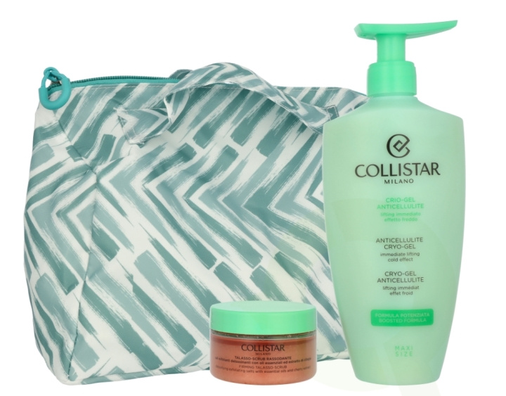 Collistar Body Routine Anticellulite Lifting Set 550 ml Anti-Cellulite Cryo-Gel 400ml/Body Scrub Talasso 150g/Cosmetic Bag in the group BEAUTY & HEALTH / Gift sets / Gift sets for her at TP E-commerce Nordic AB (D06204)