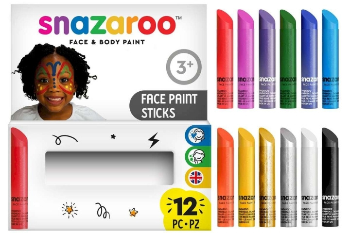 Snazaroo Make-up colors pins (12 pcs) (791103) in the group TOYS, KIDS & BABY PRODUCTS / Toys / Crafts at TP E-commerce Nordic AB (D06431)