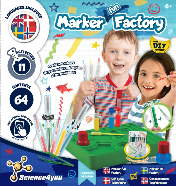 Science4you Marker Factory Non-scented (40326) in the group TOYS, KIDS & BABY PRODUCTS / Toys / Experiment & DIY at TP E-commerce Nordic AB (D06535)