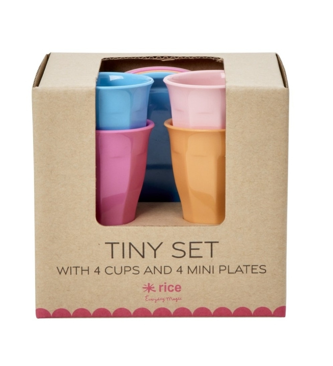 RICE Melamine Mini Set - 8 pcs in Giftbox Multicolored in the group TOYS, KIDS & BABY PRODUCTS / Eat & Drink / Children\'s tableware at TP E-commerce Nordic AB (D06553)