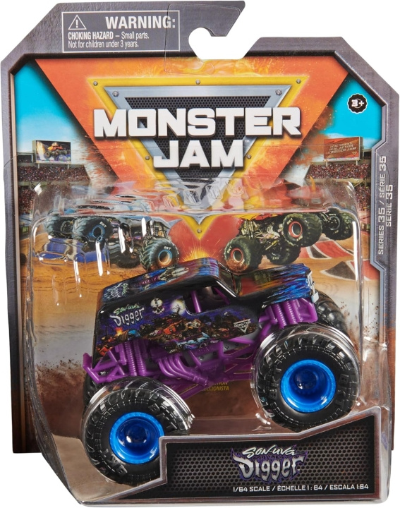 Monster Jam 1:64 Single Pack - Son-Uva Digger in the group TOYS, KIDS & BABY PRODUCTS / Toys / Toy cars at TP E-commerce Nordic AB (D06566)