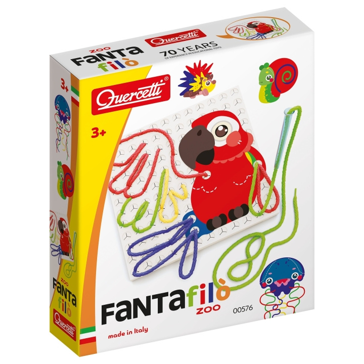 Quercetti Fantafilò Zoo - creative drawing with threads - (QU-576) in the group TOYS, KIDS & BABY PRODUCTS / Toys / Crafts at TP E-commerce Nordic AB (D06591)