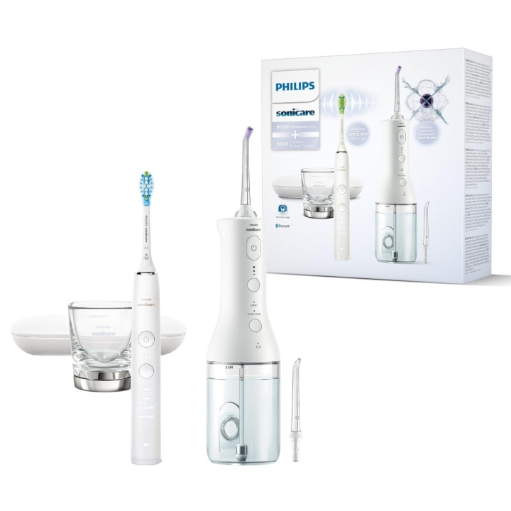 Philips White Cordless Power Flosser DiamondClean 9000 (HX3886/41) in the group BEAUTY & HEALTH / Oral care / Electric toothbrushes at TP E-commerce Nordic AB (D06615)