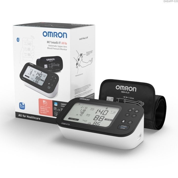 Omron M7 Intelli Afib in the group BEAUTY & HEALTH / Health care / Blood pressure monitors at TP E-commerce Nordic AB (D06621)