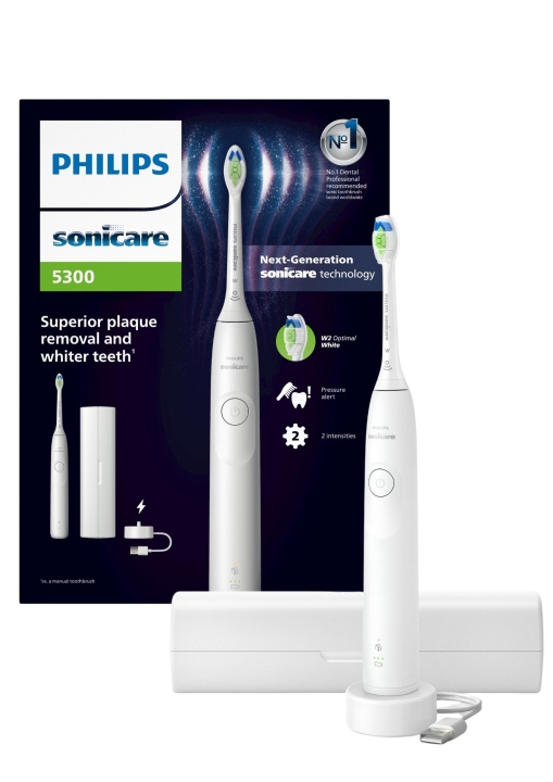 Philips Sonicare White Electric Toothbrush Series 5300 HX7108/02 in the group BEAUTY & HEALTH / Oral care / Electric toothbrushes at TP E-commerce Nordic AB (D06622)