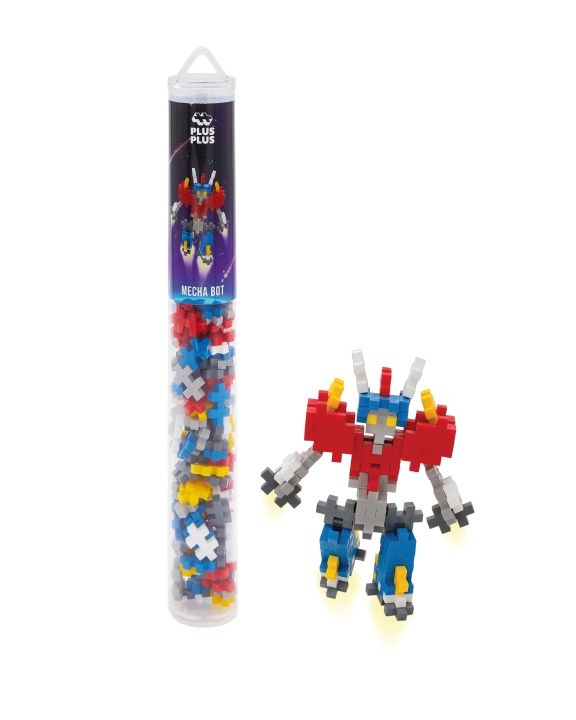 Plus Plus Mecha Bot / 100 pcs Tube (4270) in the group TOYS, KIDS & BABY PRODUCTS / Toys / Building toys / Toy blocks at TP E-commerce Nordic AB (D06627)