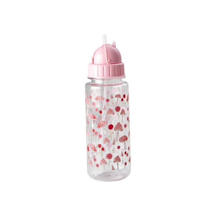 RICE Plastic Kids Drinking Bottle with Pink Happy Forest Print - Pink - 500 ml in the group TOYS, KIDS & BABY PRODUCTS / Eat & Drink / Children\'s tableware at TP E-commerce Nordic AB (D06724)