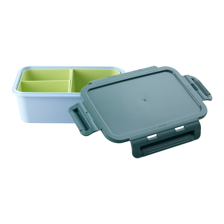 RICE Lunchbox with 3 Inserts - Green and Soft Blue in the group TOYS, KIDS & BABY PRODUCTS / Eat & Drink / Children\'s tableware at TP E-commerce Nordic AB (D06727)