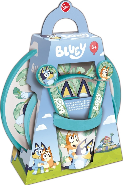 STOR Non Slip Lunch Set - Bluey (088808705-50601) in the group TOYS, KIDS & BABY PRODUCTS / Eat & Drink / Children\'s tableware at TP E-commerce Nordic AB (D06996)