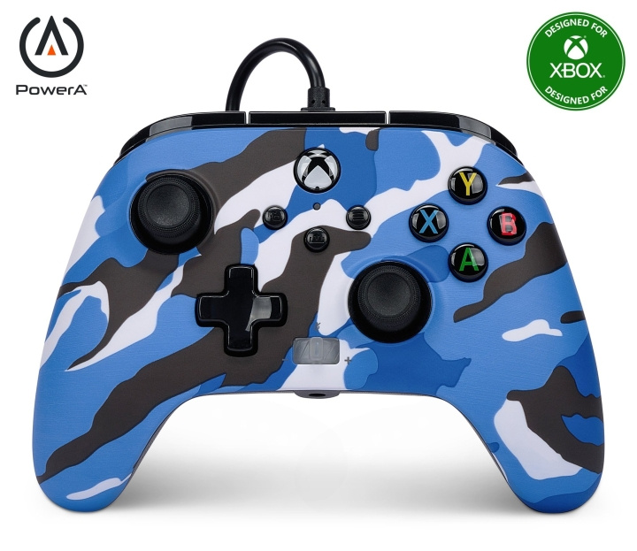 PowerA XBX ENH Wired Controller - Blue Camo in the group HOME ELECTRONICS / Game consoles & Accessories / Xbox Series X / Accessories at TP E-commerce Nordic AB (D06998)