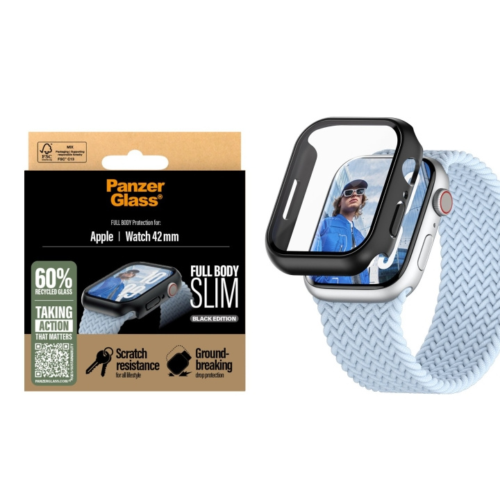 PanzerGlass Screen Protector - Apple Watch 10 - 41mm FullBody Slim - Black in the group Sport, leisure & Hobby / Smartwatch & Activity trackers / Accessories at TP E-commerce Nordic AB (D07013)