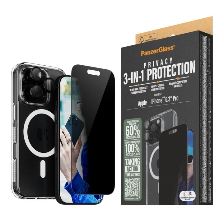 PanzerGlass iPhone 16 Pro 6.3\'\' 3-in-1 Privacy P Bundle in the group SMARTPHONE & TABLETS / Phone cases / Apple / iPhone 16 at TP E-commerce Nordic AB (D07018)