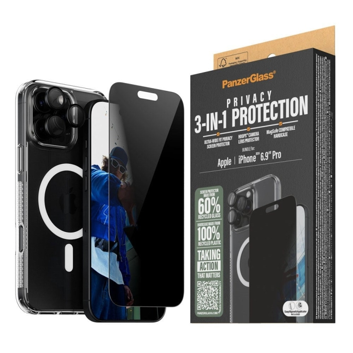 PanzerGlass iPhone 16 Pro Max 6.9\'\' 3-in-1 Privacy P Bundle in the group SMARTPHONE & TABLETS / Phone cases / Apple / iPhone 16 at TP E-commerce Nordic AB (D07019)