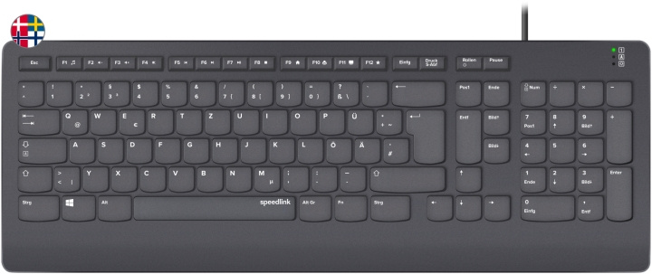 Speedlink HI-GENIC Antibacterial Keyboard, black - Nordic Layout in the group COMPUTERS & PERIPHERALS / Mice & Keyboards / Keyboards at TP E-commerce Nordic AB (D07068)