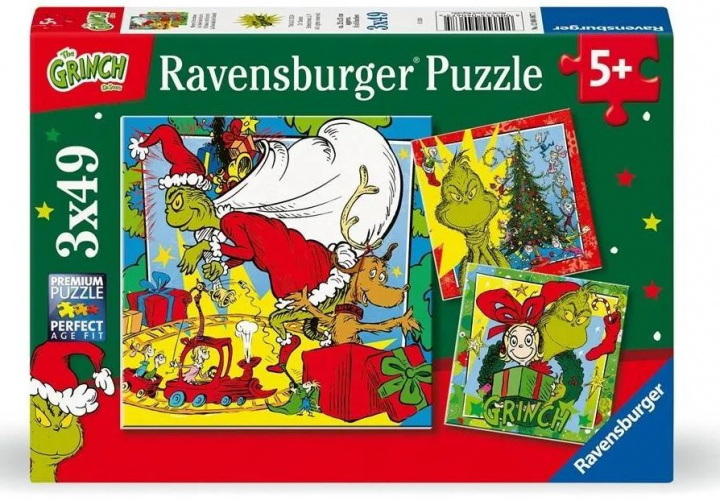 Ravensburger Puzzle - Grinch 3x49p (12004067) in the group TOYS, KIDS & BABY PRODUCTS / Toys / Kids puzzle at TP E-commerce Nordic AB (D07069)