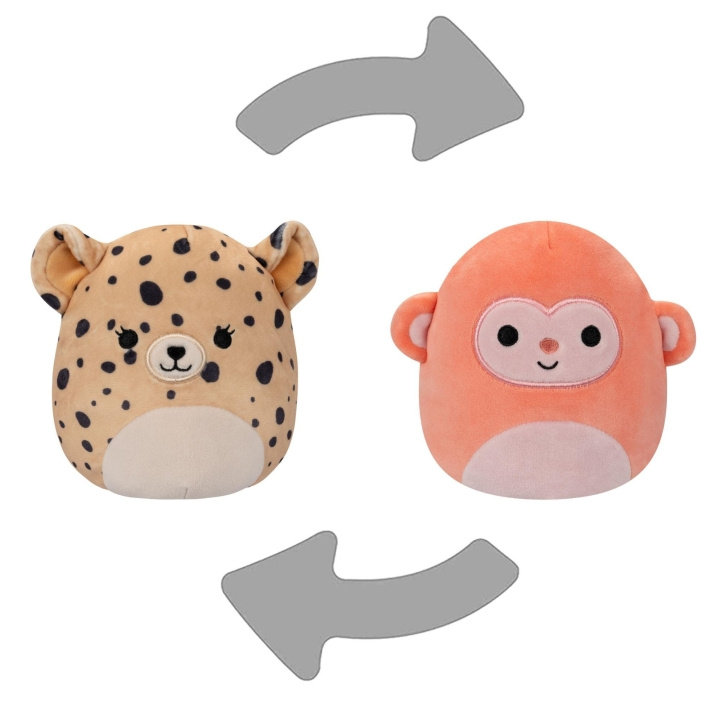 Squishmallows Flip A Mallow 13 cm P17 - Lexie The Cheetah/Elton The Monkey in the group TOYS, KIDS & BABY PRODUCTS / Baby toys / stuffed animals at TP E-commerce Nordic AB (D07077)