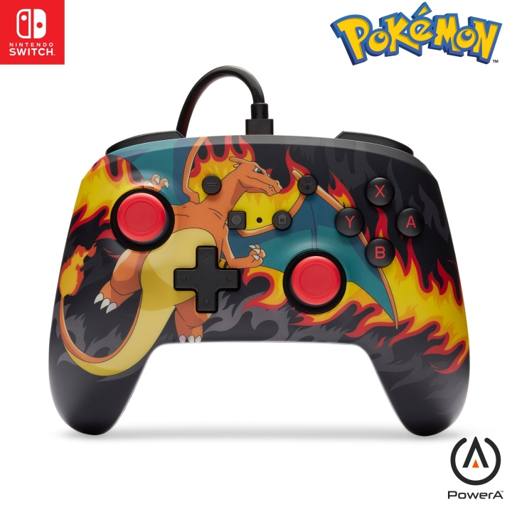 PowerA Enhanced Wired Controller - Charizard Firestorm (Nintendo Switch) in the group HOME ELECTRONICS / Game consoles & Accessories / Nintendo Switch / Accessories at TP E-commerce Nordic AB (D07085)