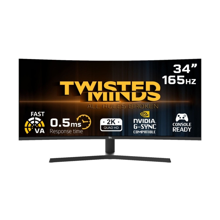 Twisted Minds Eclipse Pro Series CURVE 34 WQHD - 165HZ 0.5ms VA Gaming Monitor in the group COMPUTERS & PERIPHERALS / Computer monitor / Computer monitors at TP E-commerce Nordic AB (D07086)