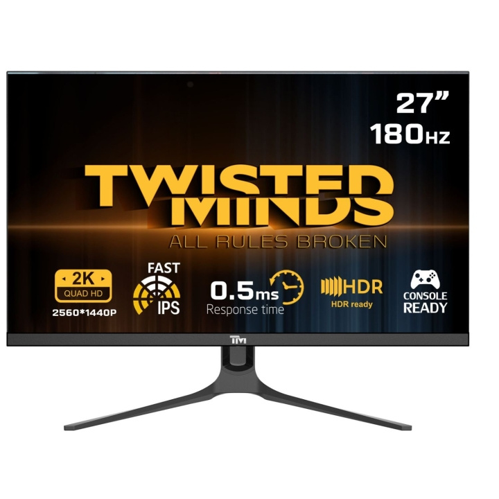 Twisted Minds Blaze Series Flat 27 QHD - 180HZ 0.5MS Fast IPS HDMI 2.1 Gaming Monitor in the group COMPUTERS & PERIPHERALS / Computer monitor / Computer monitors at TP E-commerce Nordic AB (D07088)