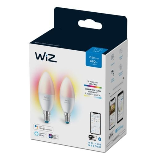 WiZ Candle C37 E14 2Pack Color in the group HOME ELECTRONICS / Lighting / LED lamps at TP E-commerce Nordic AB (D07093)