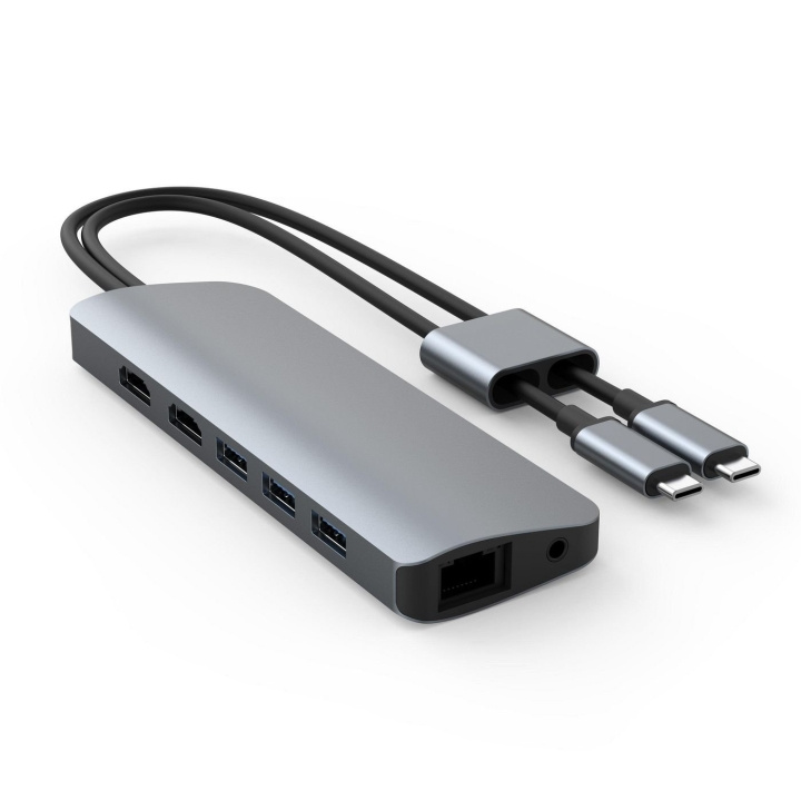 Targus Hyper - HyperDrive VIPER 10-in-2, dual 4K60Hz HDMI for MacBook Pro/Air & any USB-C device, Ethernet, 3.5mm Audio Jack in the group COMPUTERS & PERIPHERALS / Laptops & accessories / Docking station at TP E-commerce Nordic AB (D07104)