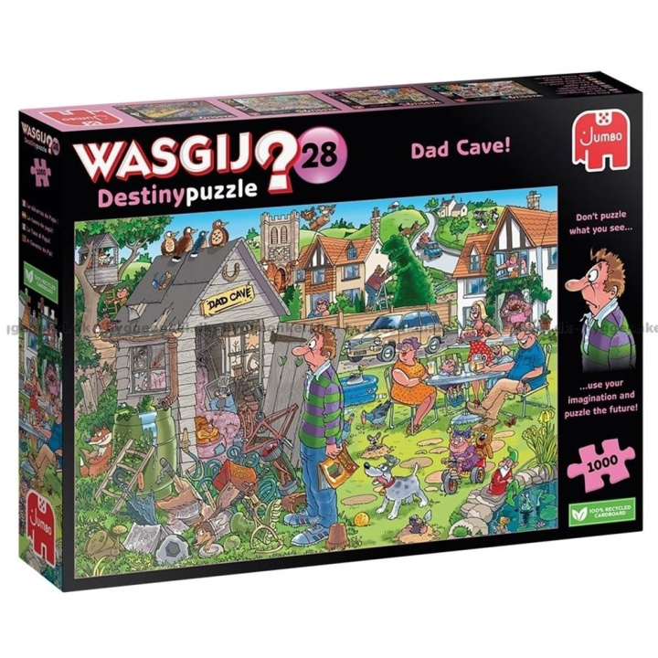 Wasgij Destiny 28 Dad Cave! (1000 pieces) (JUM02092) in the group Sport, leisure & Hobby / Hobby / Puzzle at TP E-commerce Nordic AB (D07168)