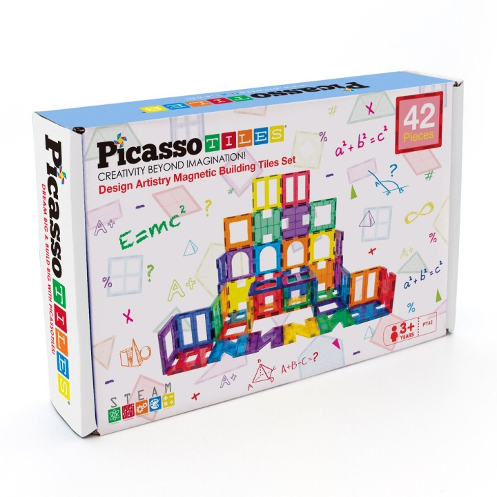 Picasso Tiles Artistry Magnetic Tiles set (42 pcs) (PT42) in the group TOYS, KIDS & BABY PRODUCTS / Toys / Building toys / Toy blocks at TP E-commerce Nordic AB (D07216)