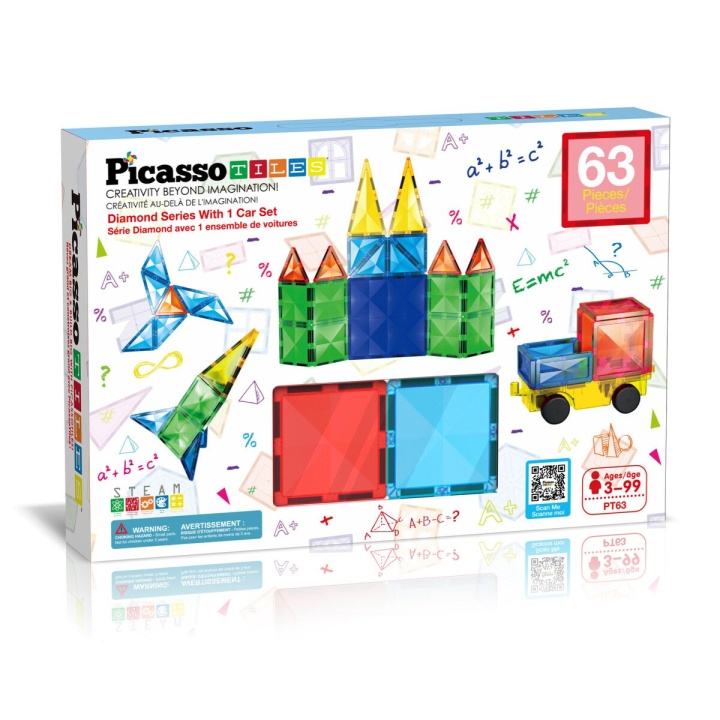 Picasso Tiles Diamond Series Set (63 pcs) (PT63) in the group TOYS, KIDS & BABY PRODUCTS / Toys / Building toys / Toy blocks at TP E-commerce Nordic AB (D07217)