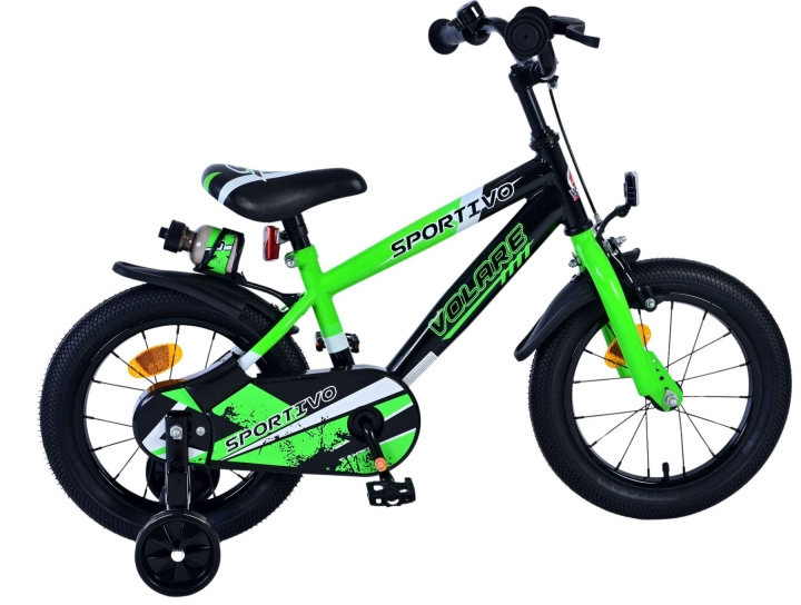 Volare Children\'s Bicycle 14 - Green/Black (31478) in the group TOYS, KIDS & BABY PRODUCTS / Outdoor toys / Bicycles & Scooters at TP E-commerce Nordic AB (D07227)