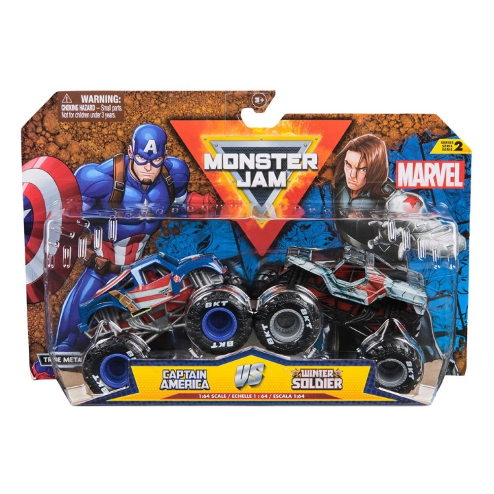 Monster Jam 1:64 Marvel 2 Pack - Captain America vs. Winter Soldier in the group TOYS, KIDS & BABY PRODUCTS / Toys / Toy cars at TP E-commerce Nordic AB (D07332)