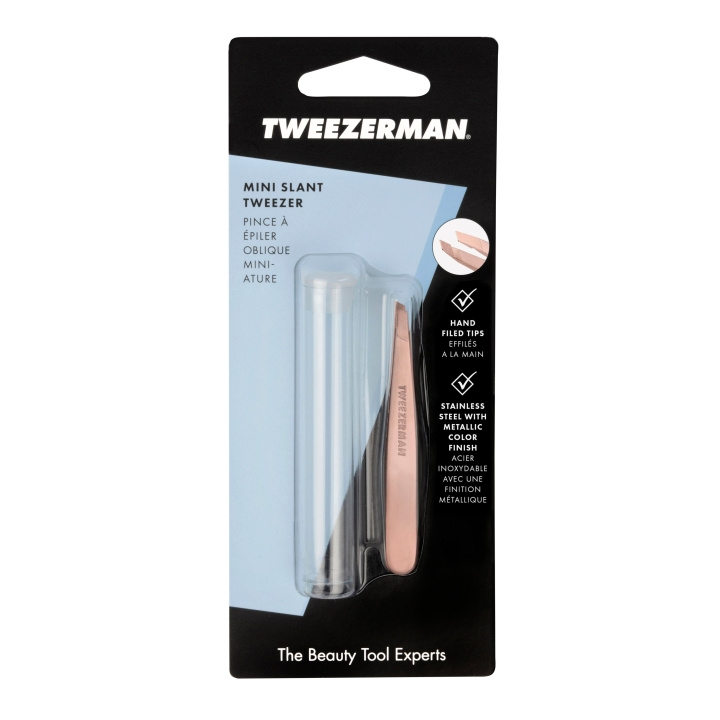 Tweezerman Mini Slant Tweezer - Rose Gold in the group BEAUTY & HEALTH / Makeup / Tools & Make up set / Other tools at TP E-commerce Nordic AB (D07395)