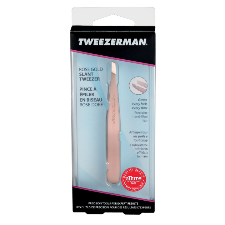 Tweezerman Slant Tweezer - Rose Gold in the group BEAUTY & HEALTH / Makeup / Tools & Make up set / Other tools at TP E-commerce Nordic AB (D07397)