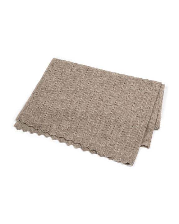 Smallstuff Baby Blanket Fishbone Merino Wool - Nature in the group TOYS, KIDS & BABY PRODUCTS / Children\'s textiles / Baby blankets at TP E-commerce Nordic AB (D07405)