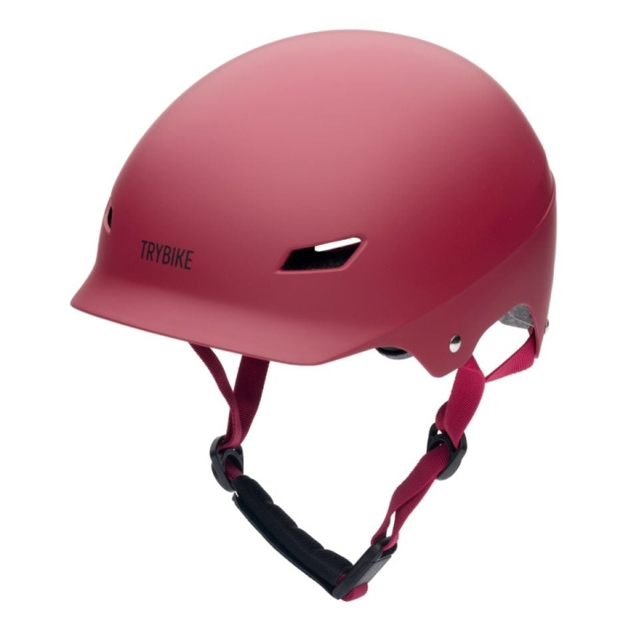 Trybike Retro Helmet - Vintage Matte Red - S/M in the group Sport, leisure & Hobby / Sports equipment / Bicycle accessories / Helmets at TP E-commerce Nordic AB (D07413)