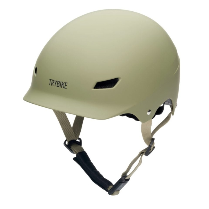 Trybike Retro Helmet - Vintage Matte Green - S/M in the group Sport, leisure & Hobby / Sports equipment / Bicycle accessories / Helmets at TP E-commerce Nordic AB (D07415)