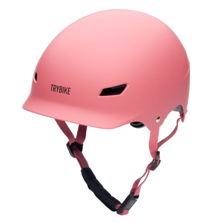 Trybike Retro Helmet - Vintage Matte Pink - S/M in the group Sport, leisure & Hobby / Sports equipment / Bicycle accessories / Helmets at TP E-commerce Nordic AB (D07417)