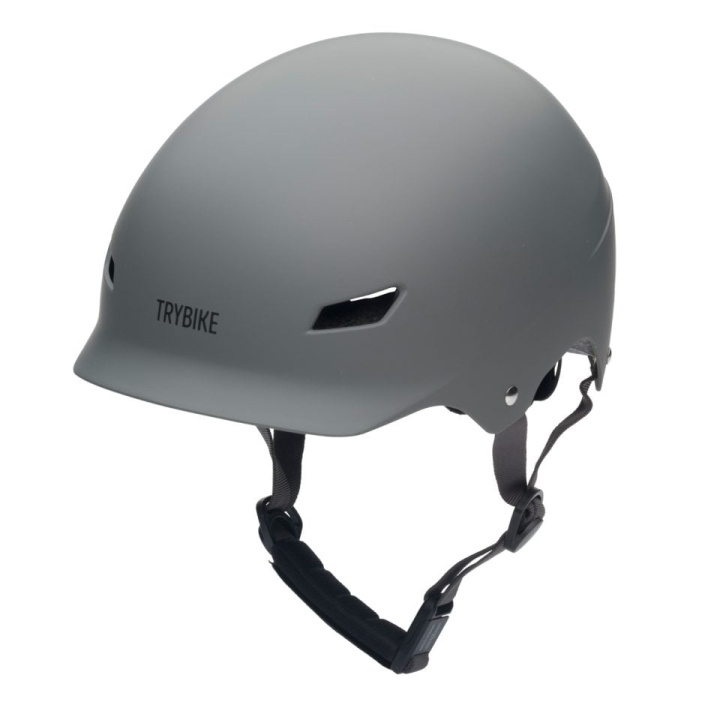 Trybike Retro Helmet - Vintage Matte Grey - S/M in the group Sport, leisure & Hobby / Sports equipment / Bicycle accessories / Helmets at TP E-commerce Nordic AB (D07421)