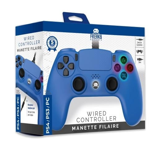 Trade Invaders Wired Controller for PS4 with 3M Cable - Blue in the group HOME ELECTRONICS / Game consoles & Accessories / Sony PlayStation 4 at TP E-commerce Nordic AB (D07502)